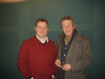 Myself & John Hurt Voice of Professor Orit