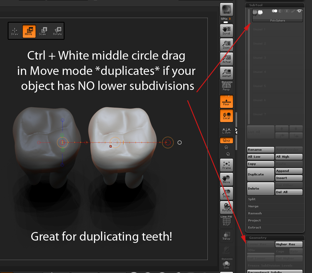 ZBrush Transpose Tool TopTip Brown Bag Labs