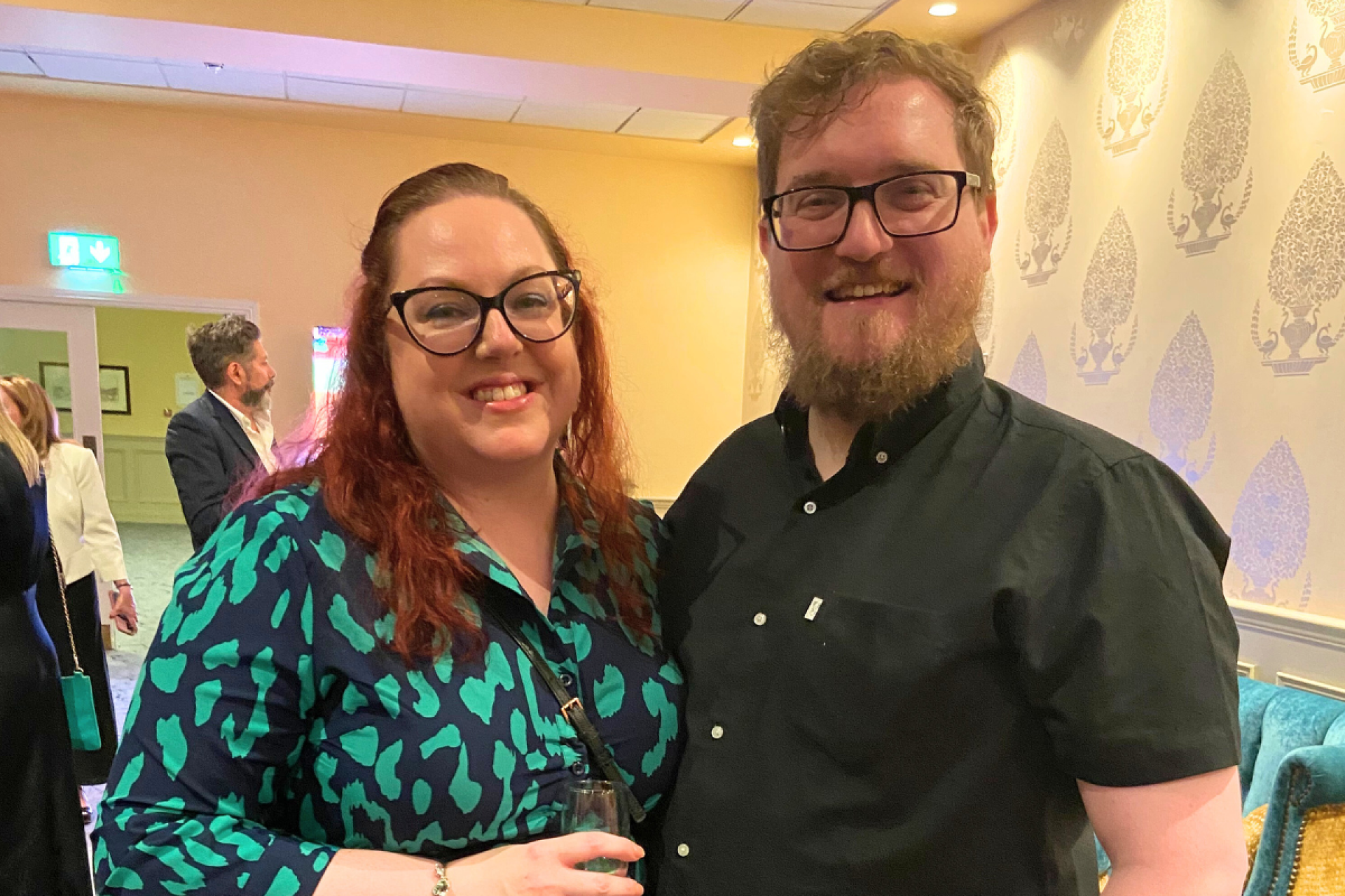 Irish Animation Awards 2025 Awards two staff at awards ceremony