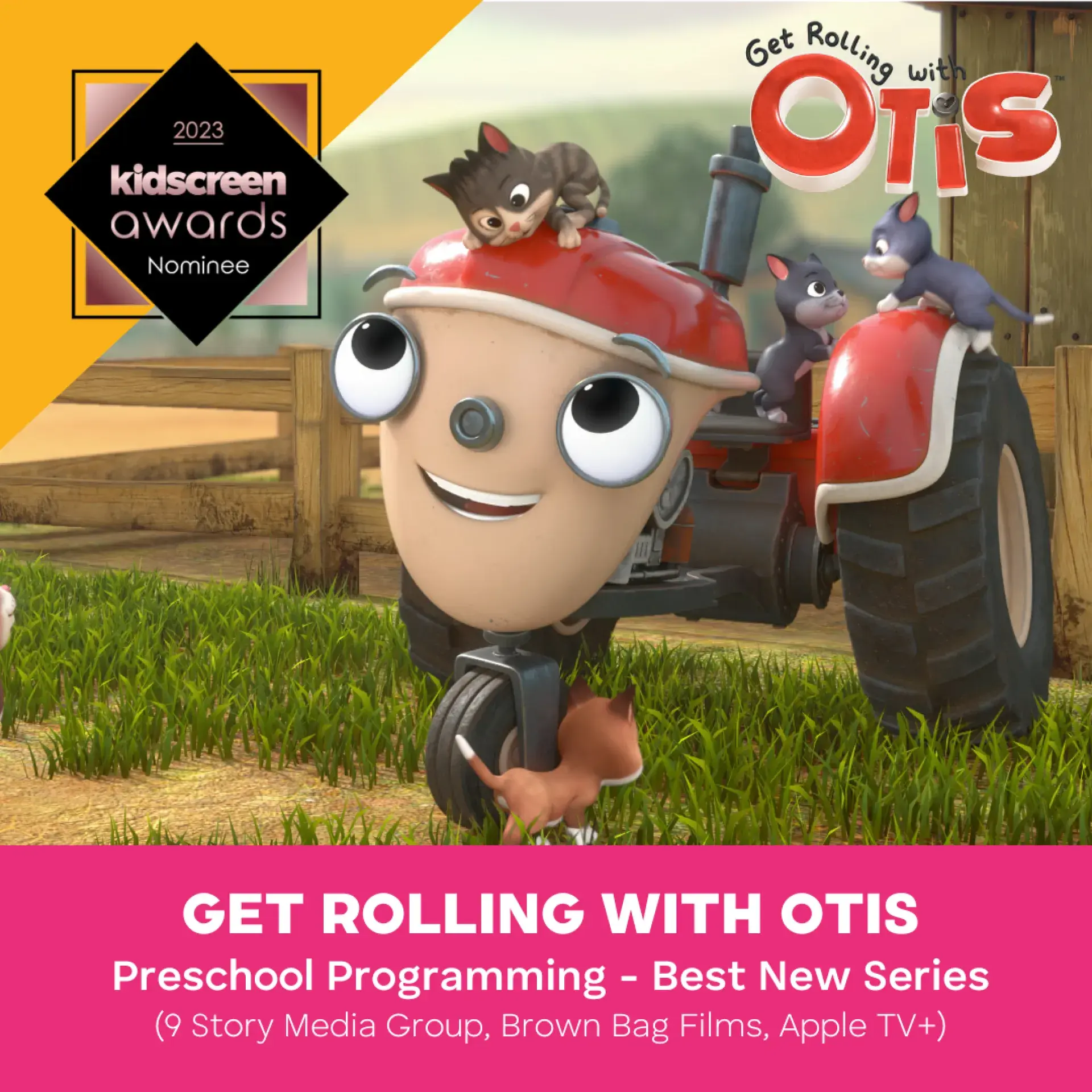 Kidscreen Banner 2023 Get Rolling with Otis