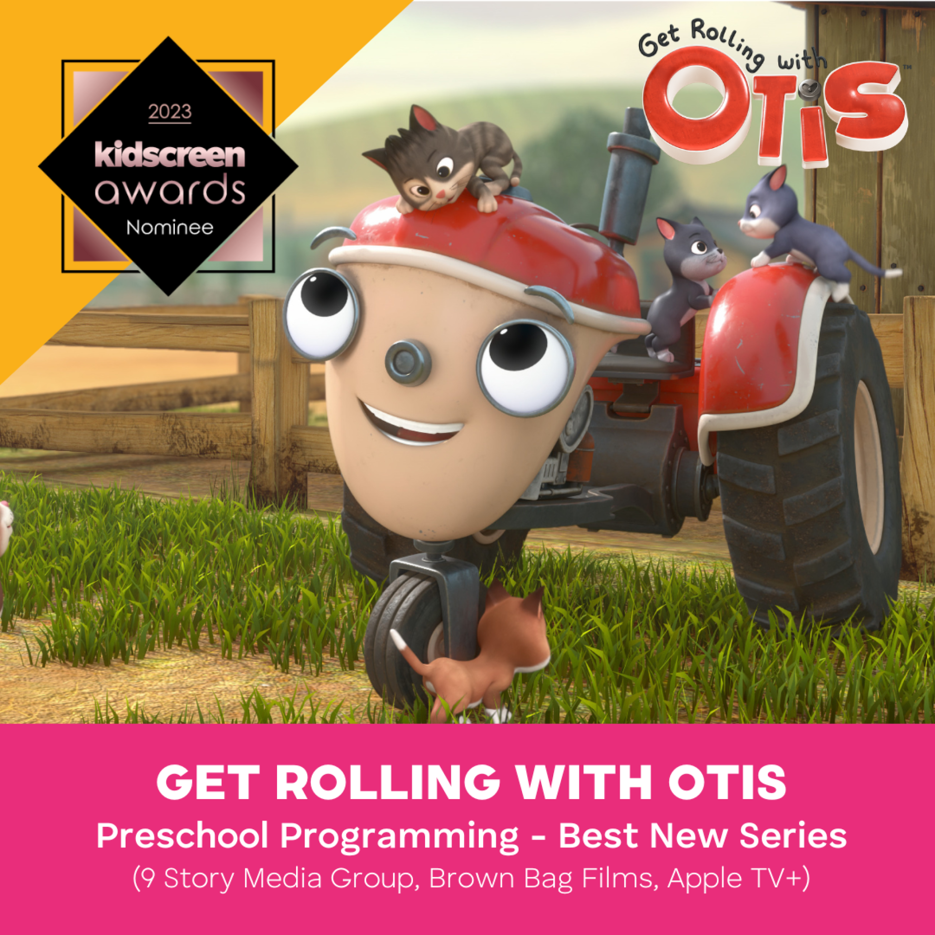 Kidscreen Banner 2023 Get Rolling with Otis