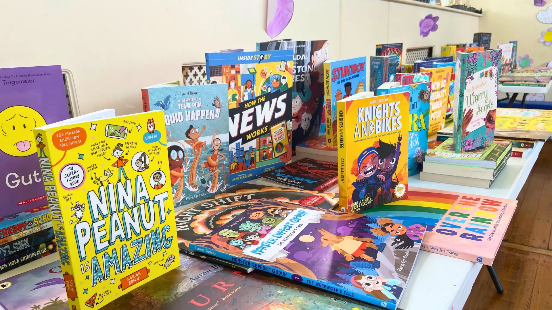 A colourful assortment of children's books 