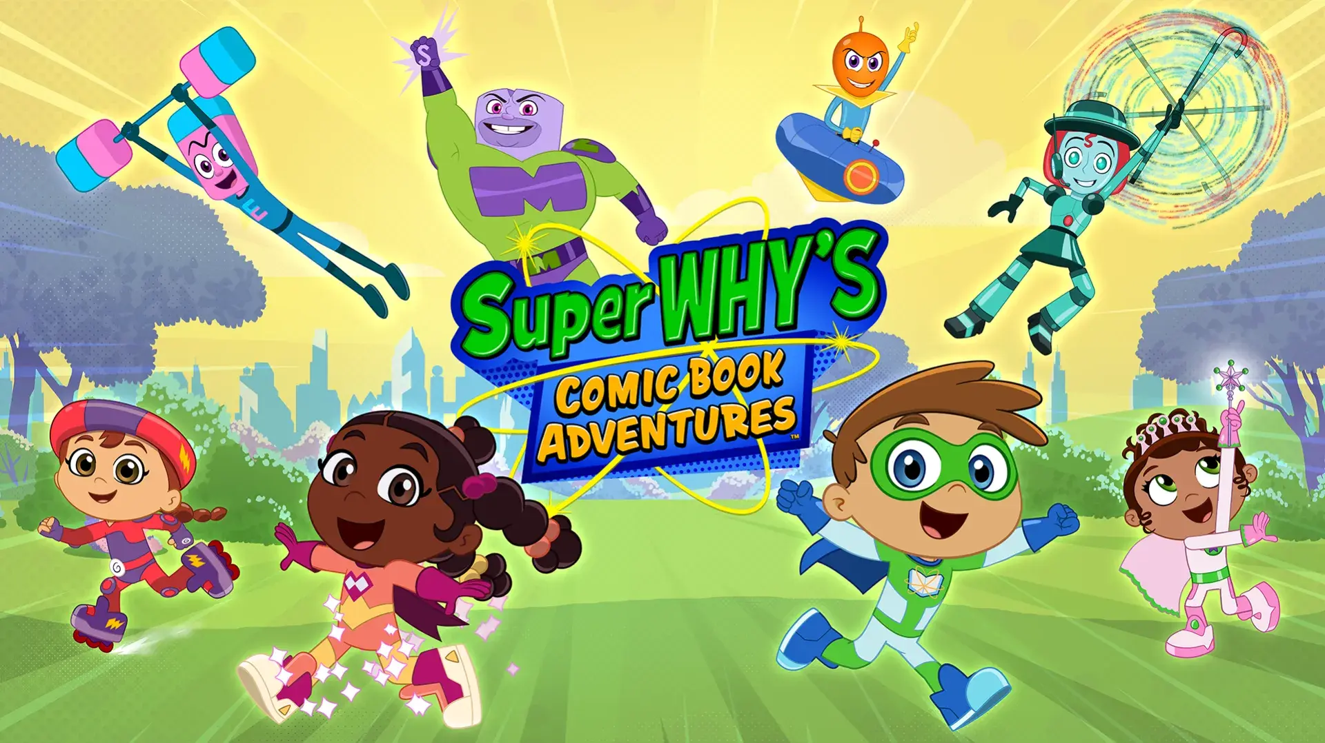 Key Art poster for the show Super Why's Comic Book Adventures
