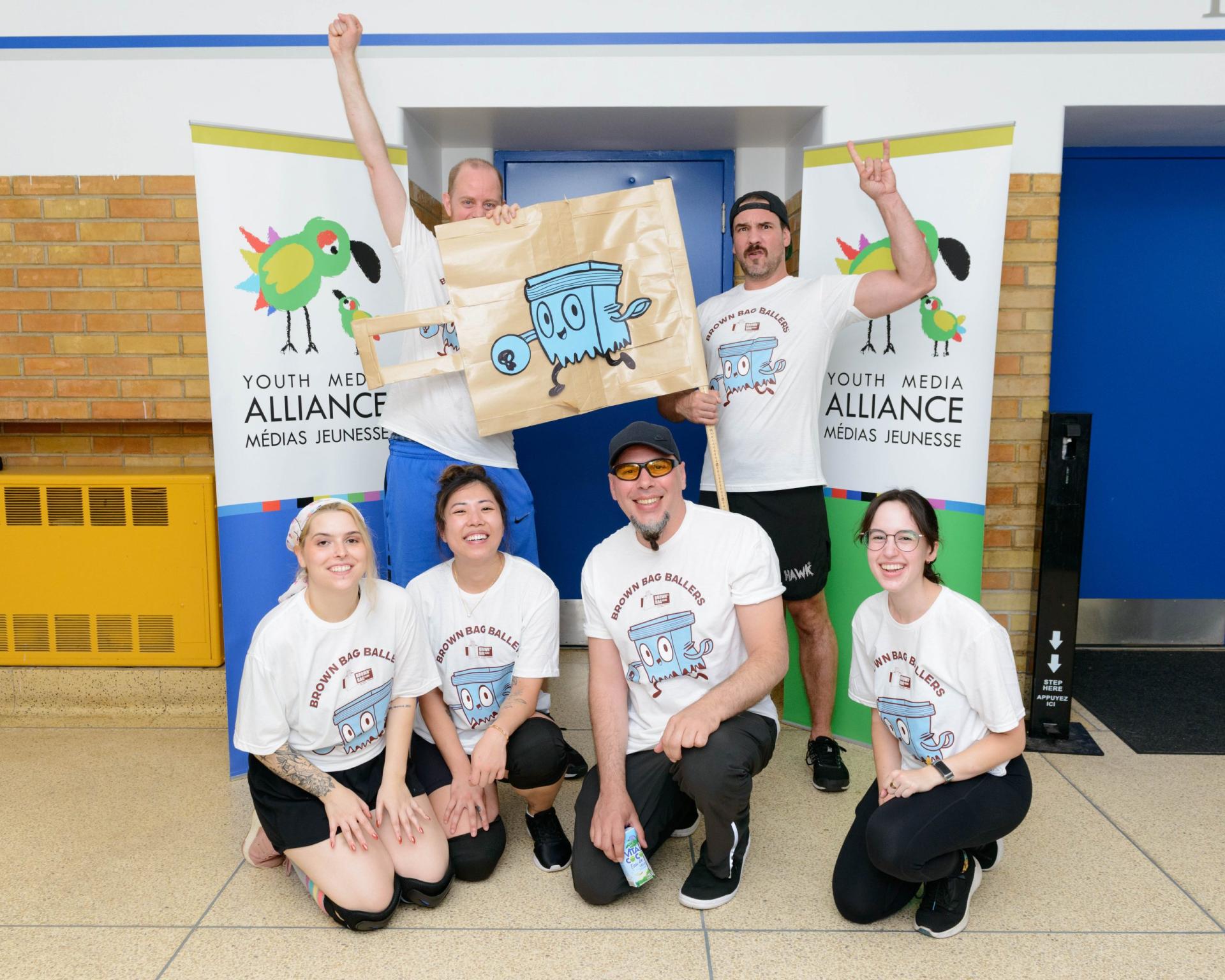Brown Bag Films at dodge ball tournament - Team Shot