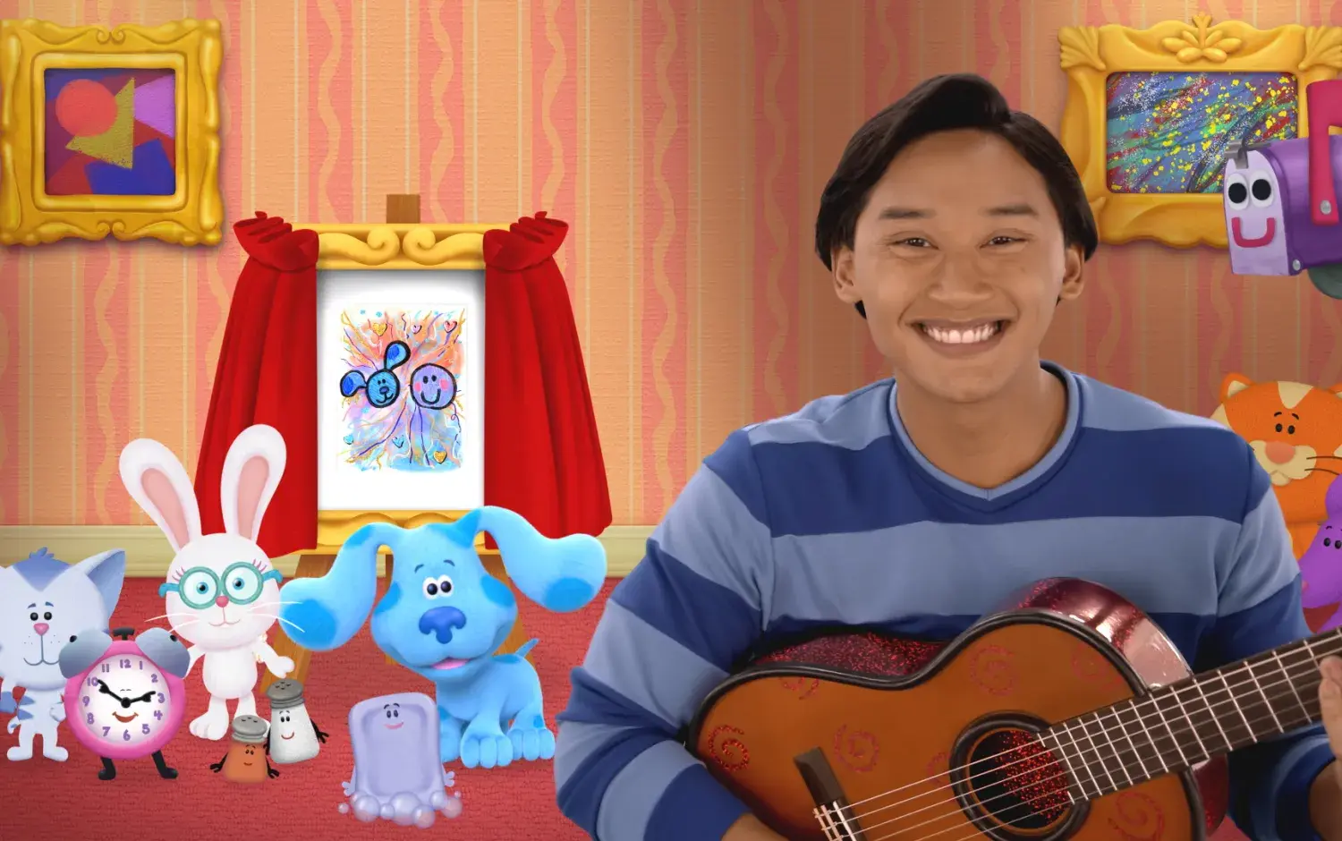 Blue's Clues & You: Josh playing guitar.