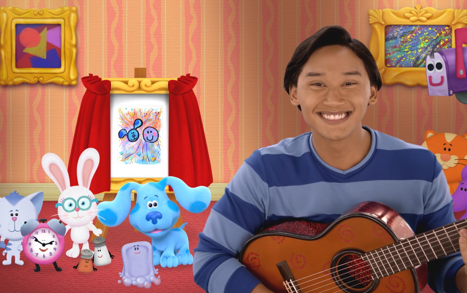 Blue's Clues & You: Josh playing guitar.