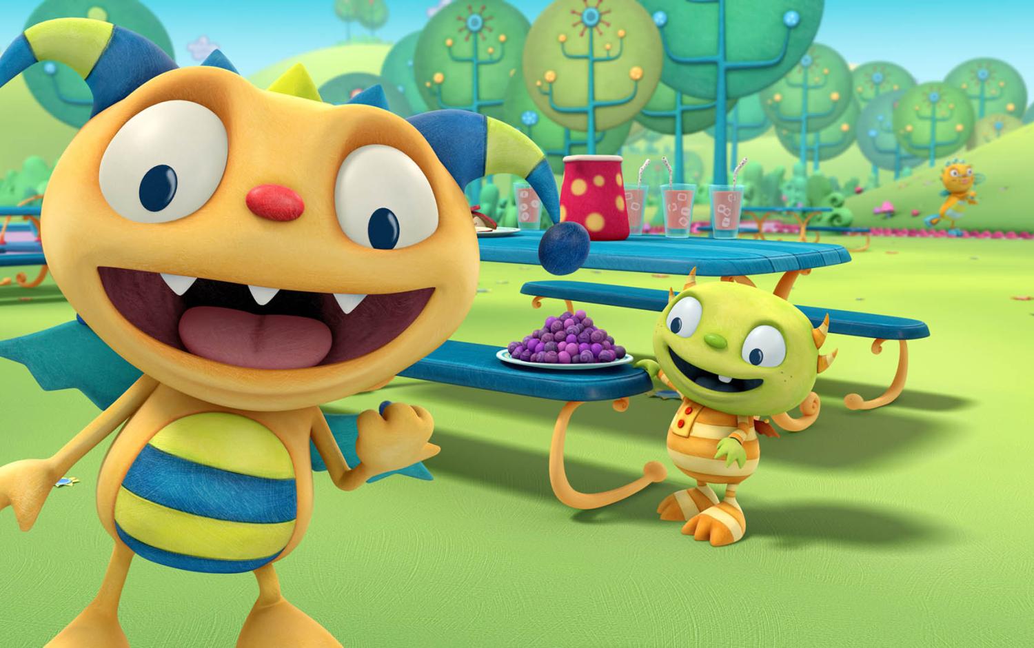 Henry facing forward while his baby brother is in the background