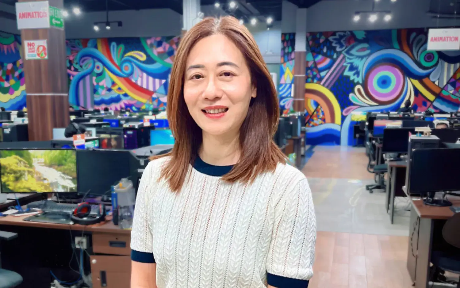 A photo of Lily Wang in the Brown Bag Films Bali studio