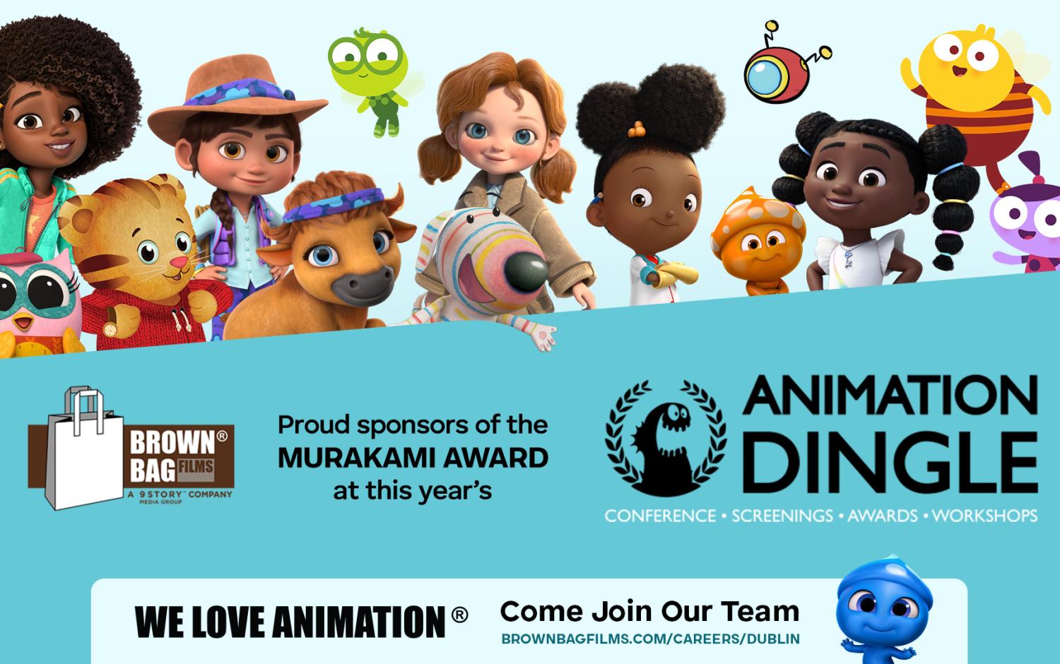 Animation Dingle banner asset with characters