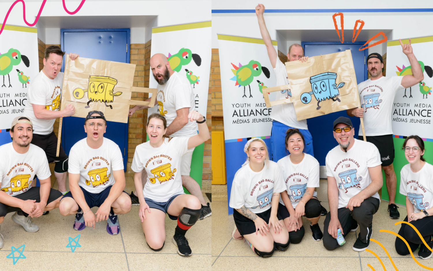 Brown Bag Films at dodge ball tournament - Team shot