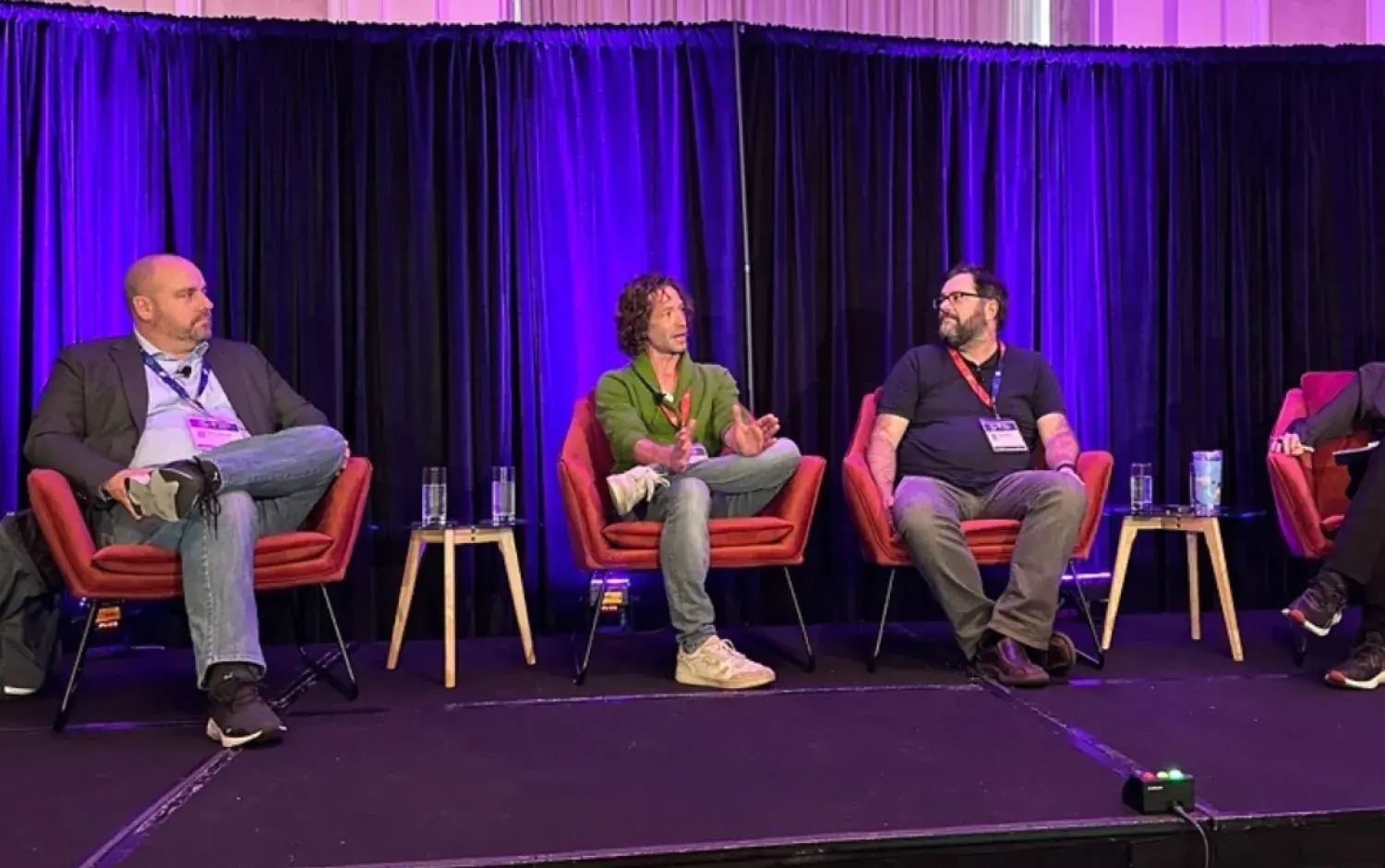 Brown Bag Films Toronto Creative Director, Cory Bobiak, speaking at one of The Animation Conference (TAC) panels at the Ottawa International Animation Festival 2023