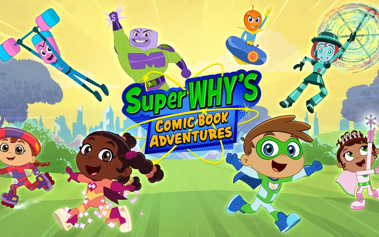 Key Art poster for the show Super Why's Comic Book Adventures