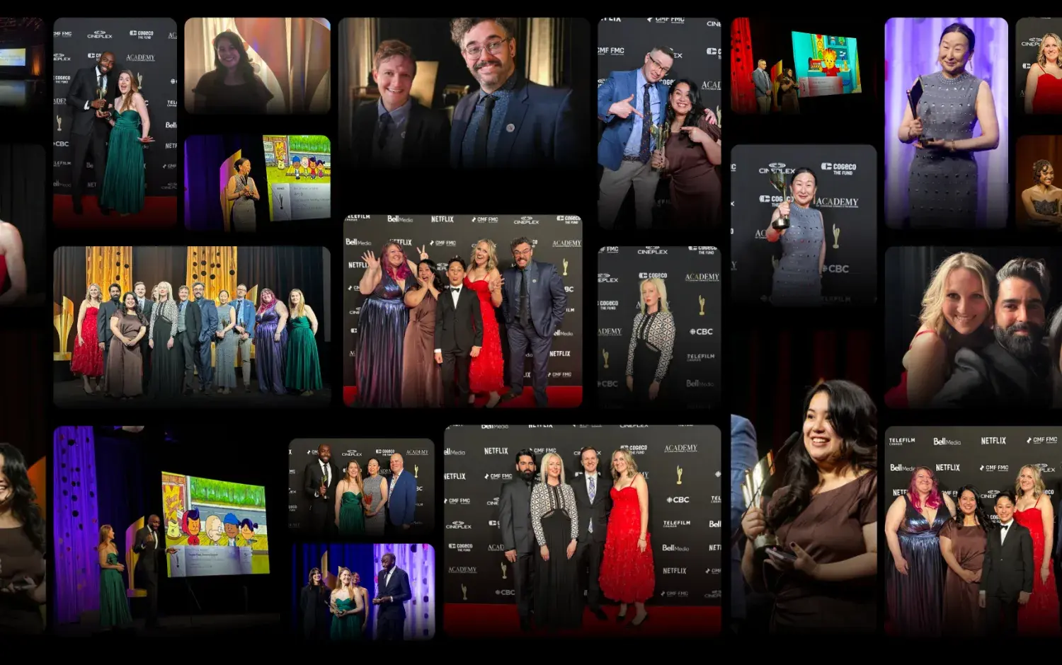 Canadian Screen Awards Show Collage of Ceremony