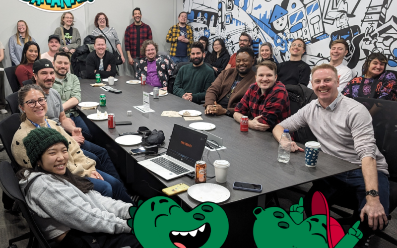Let's Go, Bananas! Team celebrates win in board room together