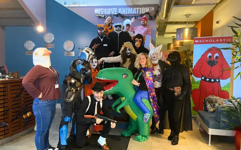 Brown Bag Films Dublin team members dressed up for Halloween