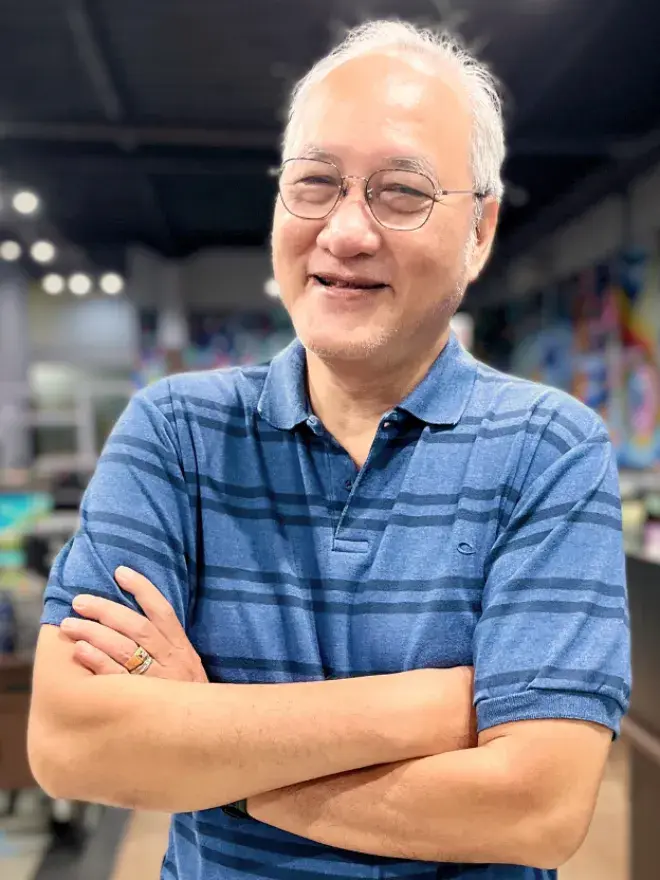 A photo of Daniel Harjanto in the Brown Bag Films Bali studio