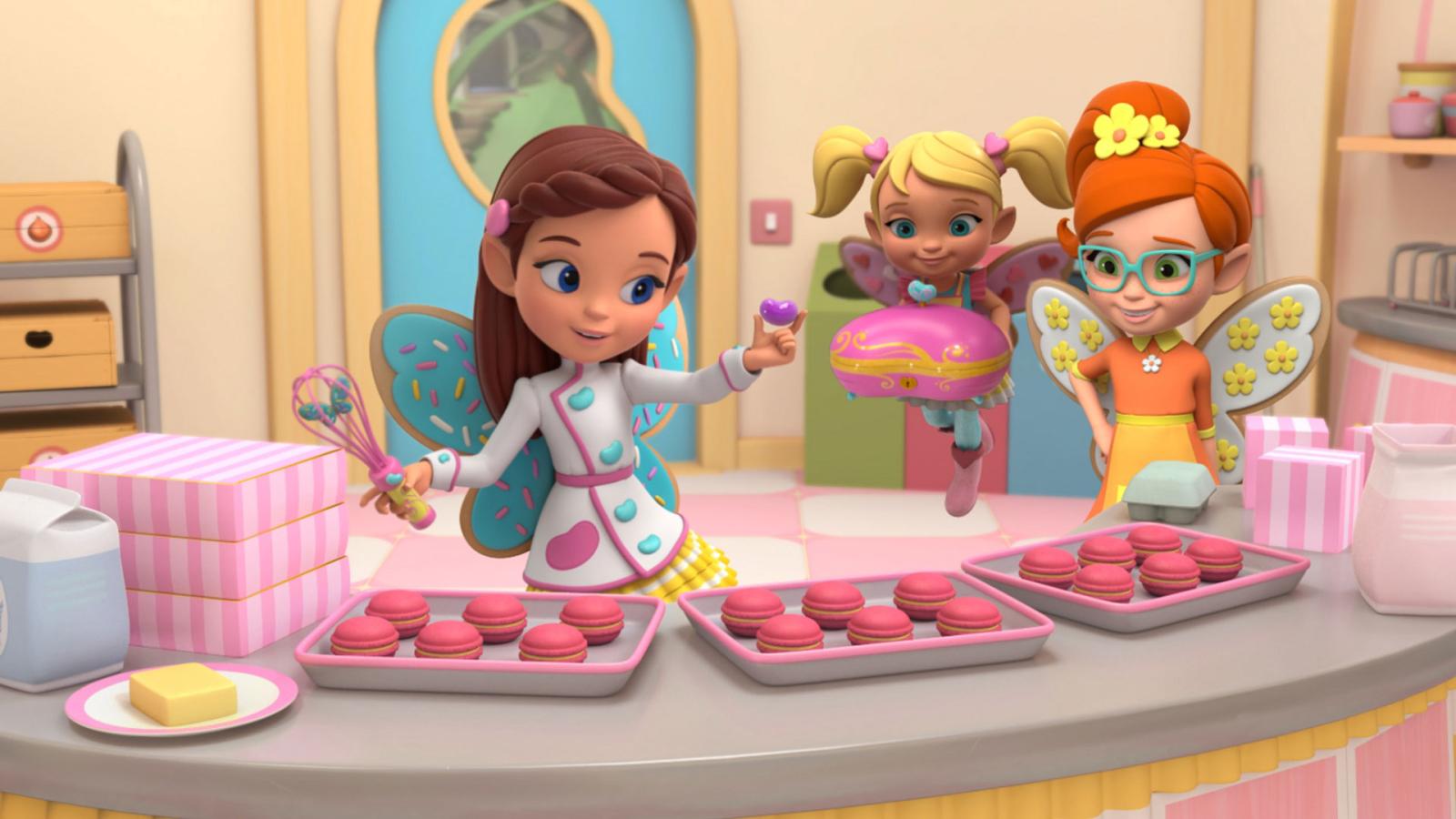 Butterbean and her friends in the cafe making sweet treats