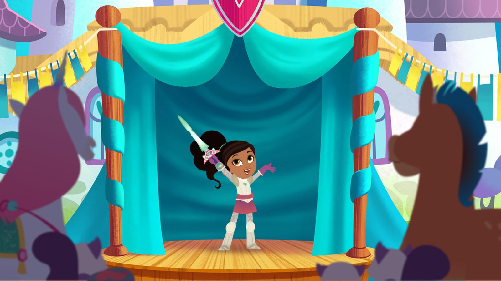 Nella the Princess Knight on a stage