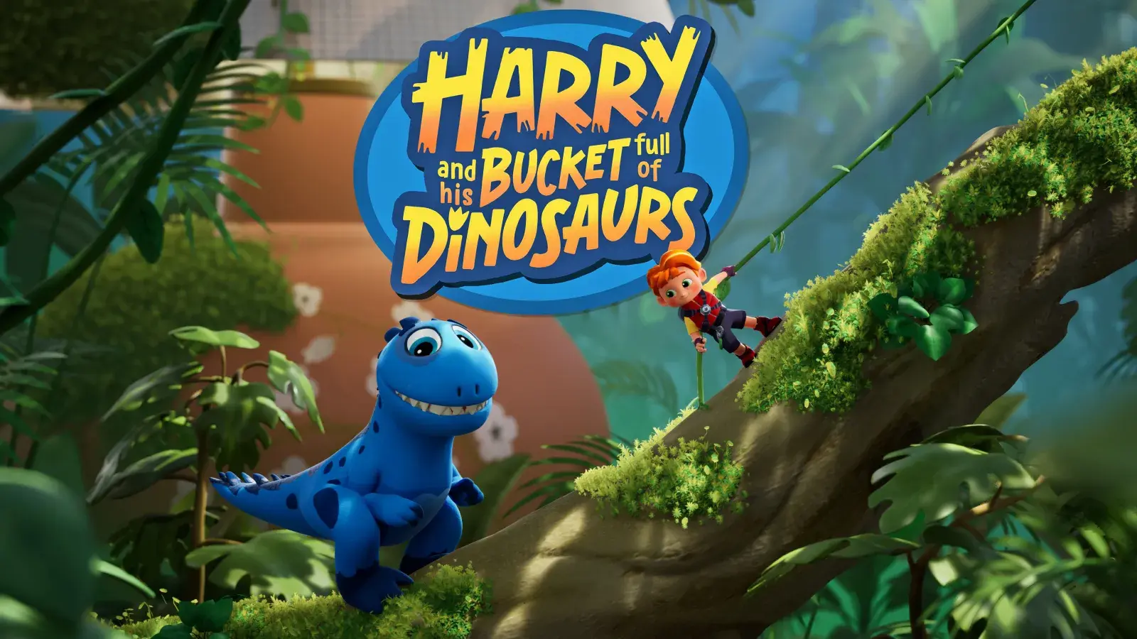 Key art from Harry and His Bucket Full of Dinosaurs