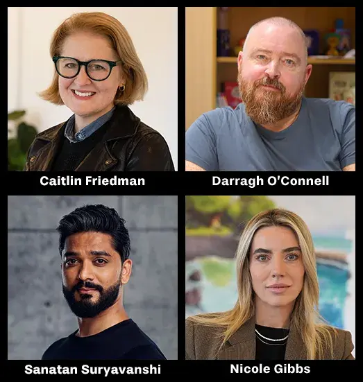 Team Shot for Bad Pencil Animation includes Caitlin Friedman, Darragh O'Connell, San Suryavanshi, Nicole Gibbs