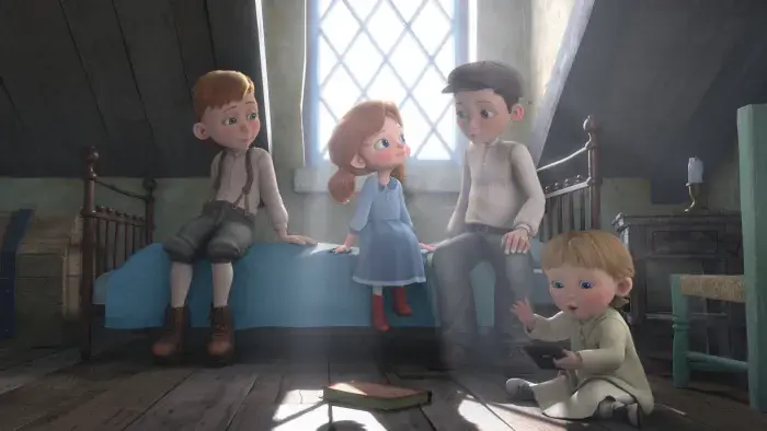 A still from animated holiday special Angela's Christmas 2