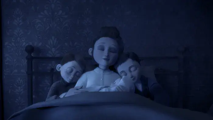 A still from animated holiday special Angela's Christmas