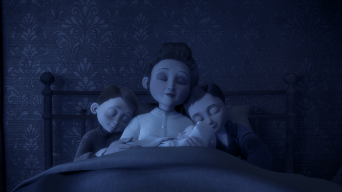 A still from animated holiday special Angela's Christmas