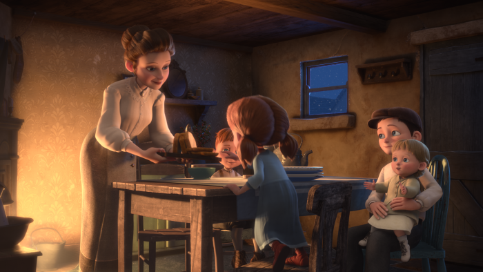 A still from animated holiday special Angela's Christmas