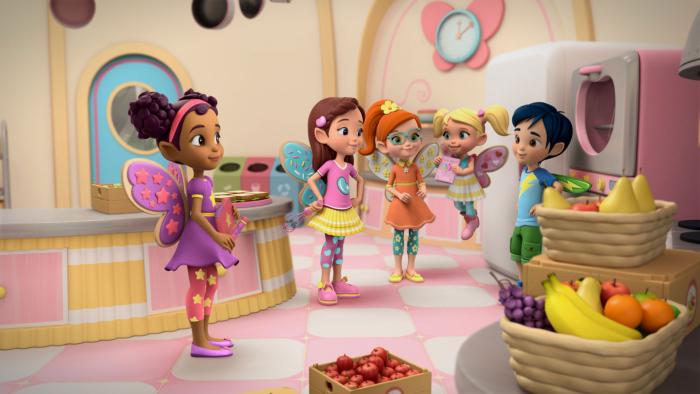 Butterbean and her fairy friends in the cafe