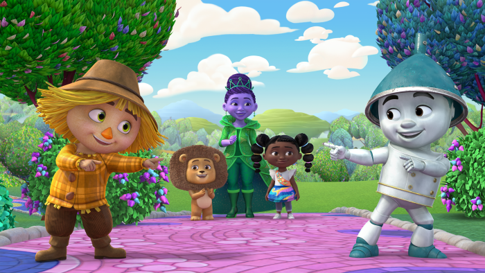 Dee and her friends walking through Oz