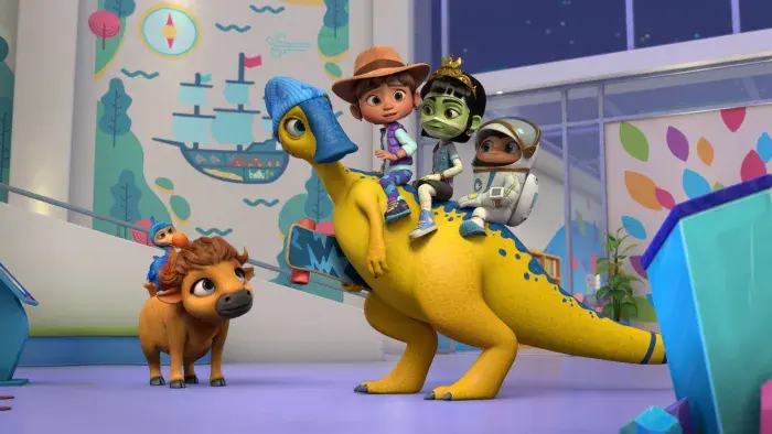 Ridley Jones and friends in the museum