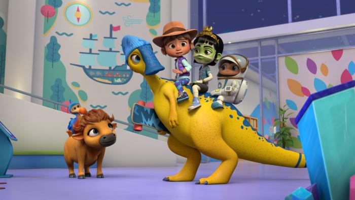 Ridley Jones and friends in the museum