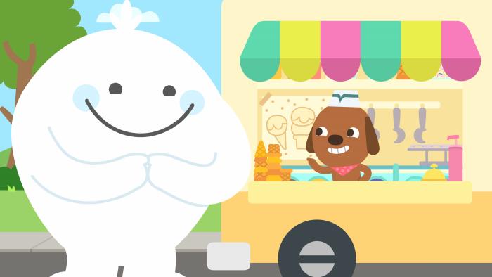 Sago Mini Friends: Two characters at an ice cream truck.