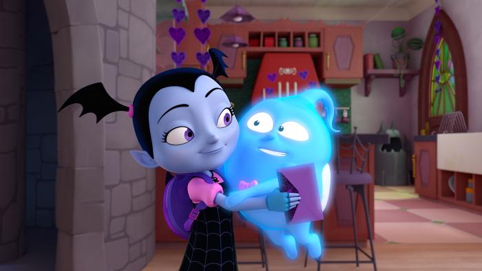 Vampirina hugging Demi the ghost