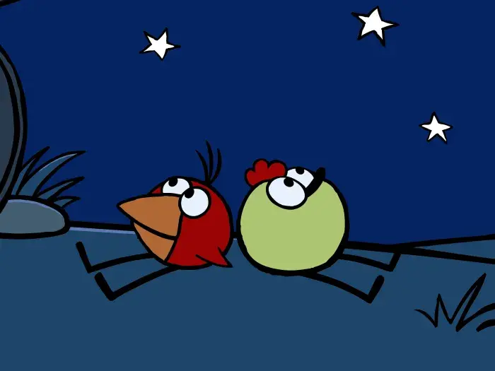 Peep and the Big Wide World - Episodic Still - Birds stare at stars.