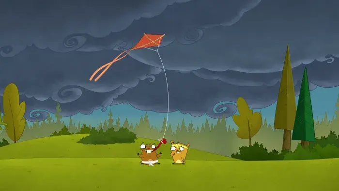 Numb Chucks - Episodic Still - Numb Chucks fly a kite.