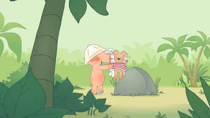 Wibbly Pig Episodic Still - Wibbly and friend in a forest