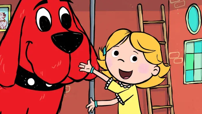 Clifford the Big Red Dog - Episodic Still - Clifford hangs out with his friend Emily Elizabeth.
